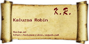 Kaluzsa Robin névjegykártya